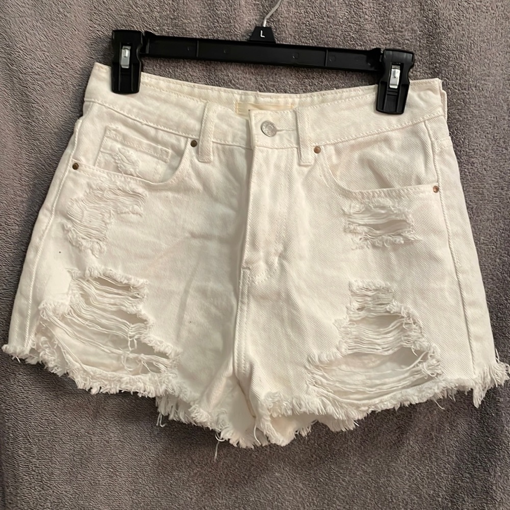 Pacsun White Denim Mom Short